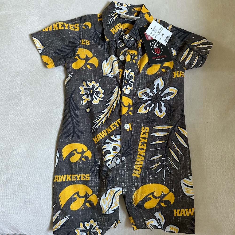 IOWA HAWKEYES ROMPER 12mos